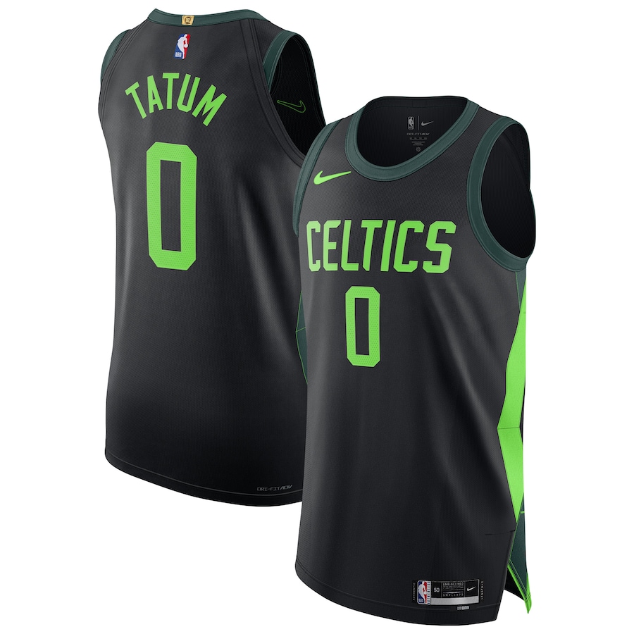 Men Boston Celtics #0 Jayson Tatum Nike Black City Edition 2024-25 Authentic Player NBA Jersey